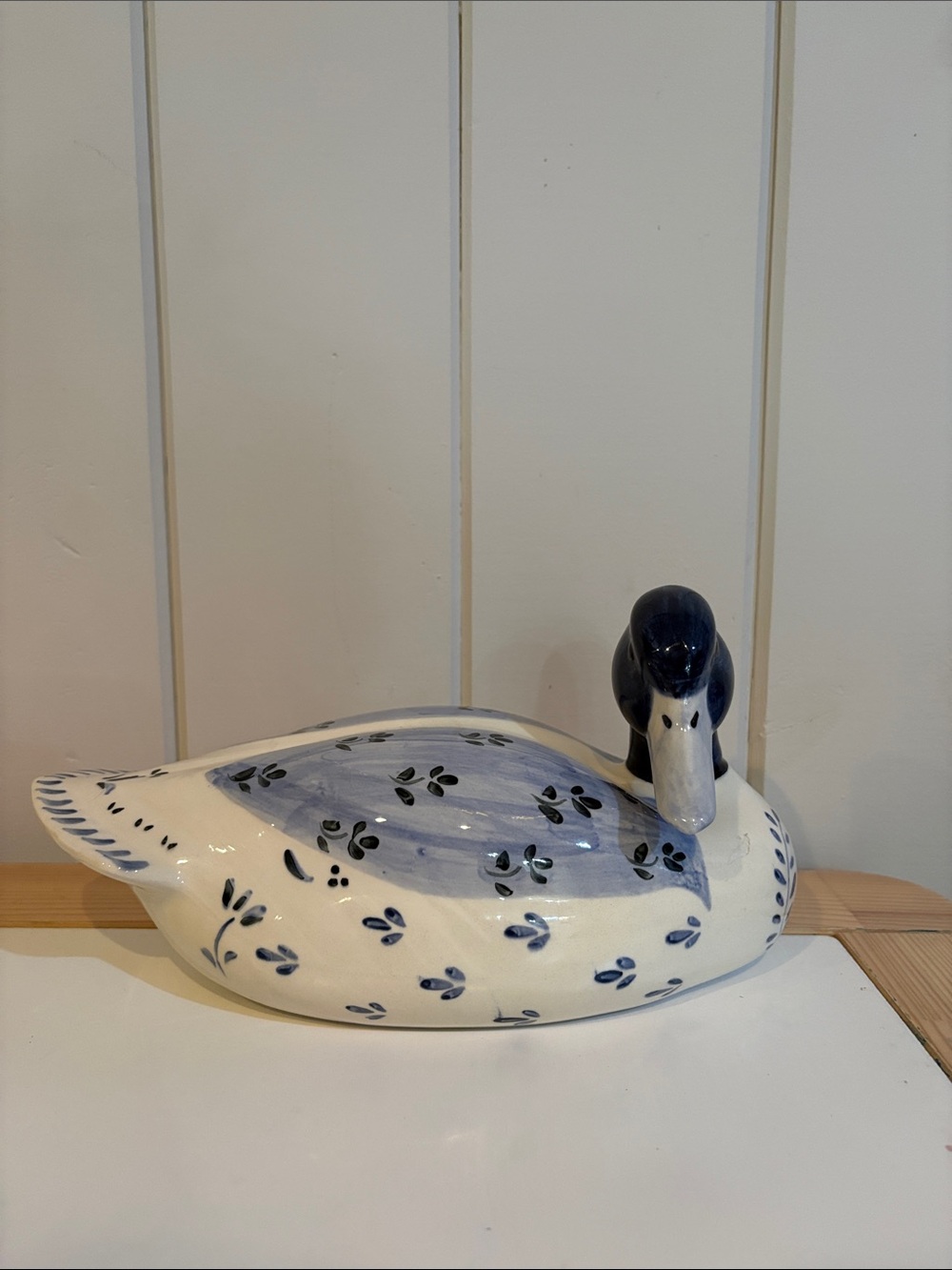 Vintage Hand-Painted Ceramic Duck – 1984
